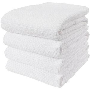 KAF Home Set of 4 Deluxe Popcorn Terry Kitchen Towels | 18 x 28 Inches | 100% Cotton Kitchen Dish Towels