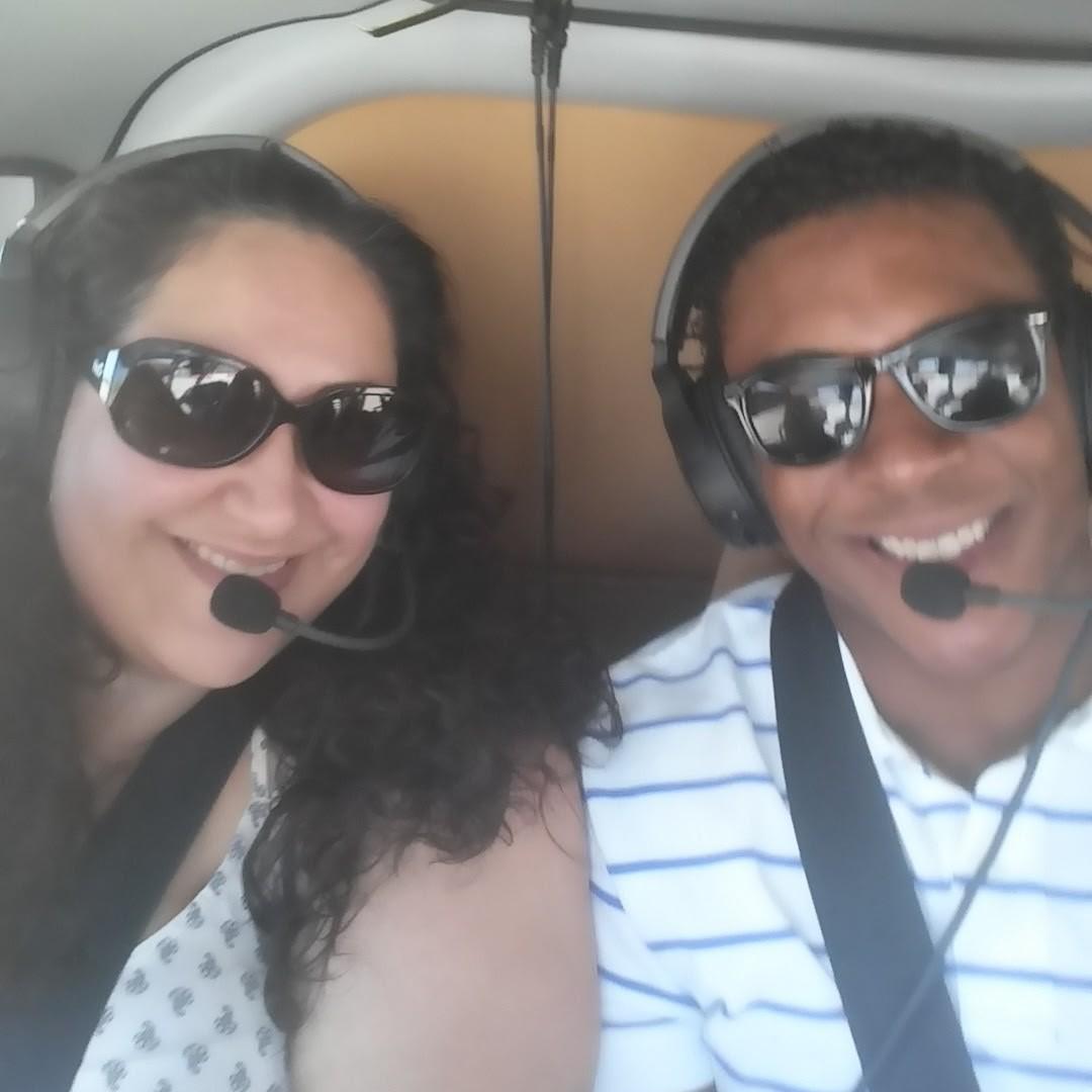Our first time in a helicopter ride which was super cool!!