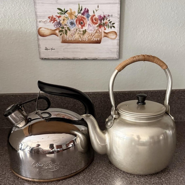 Classic Stainless steel whistling tea kettle set