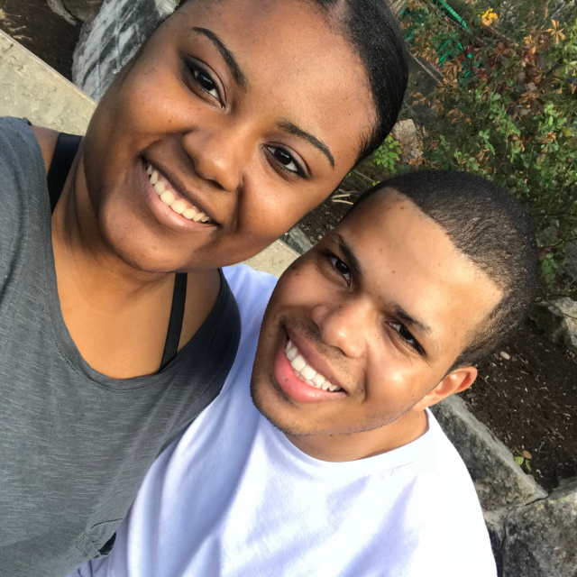 Though we were amazing friends since 2015, our relationship began on July 1, 2017. One of our only photos together in the beginning of our relationship... you can say we aren't picture takers!