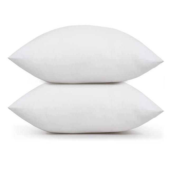 HITO Throw Pillow Inserts with 100% Cotton Cover Soft Filling Polyester(Set of 2) - 18x 18 (20x20) Inch Bed Couch Sofa Alternative Pillow Inserts - Decorative Pillow Insert Pair