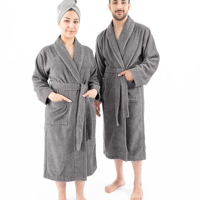 American Soft Linen 100% Cotton Robes for Women and Men, Soft Lightweight Quick Dry Unisex Couple Turkish Bathrobes