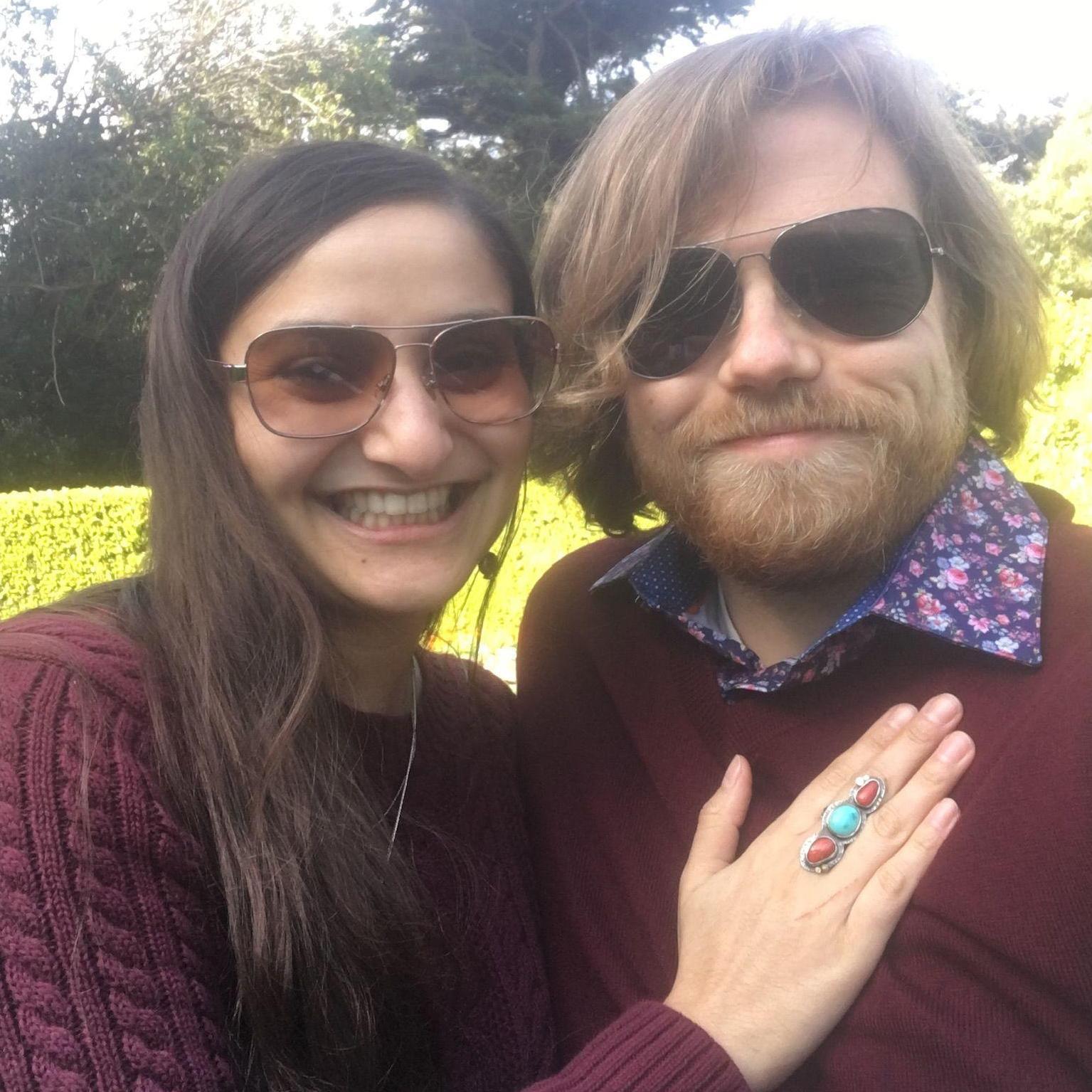 Valentine's Day picnic, Queen Wilhelmina Tulip Garden in San Francisco, 2021