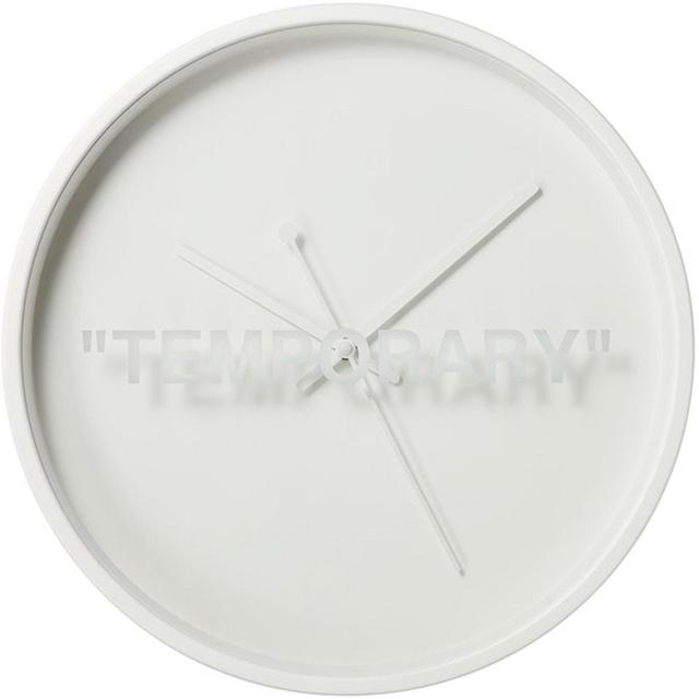 Virgil Abloh x IKEA MARKERAD "TEMPORARY" Wall Clock White