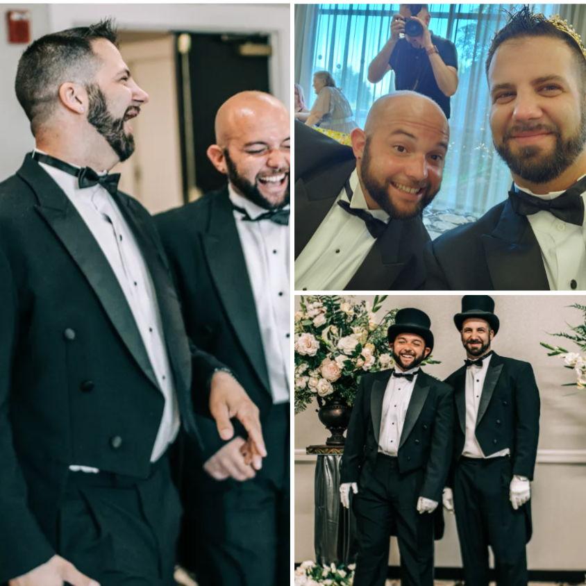 June 25, 2022 - Photographer Ryan Murphy captured some fantastic shots of us at Bethany & Frank's wedding, including us having a laugh, taking a selfie & posing with Bethany's floral arrangements!
