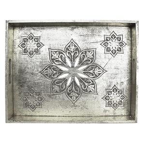 Serena Tray Large in Distressed Silver