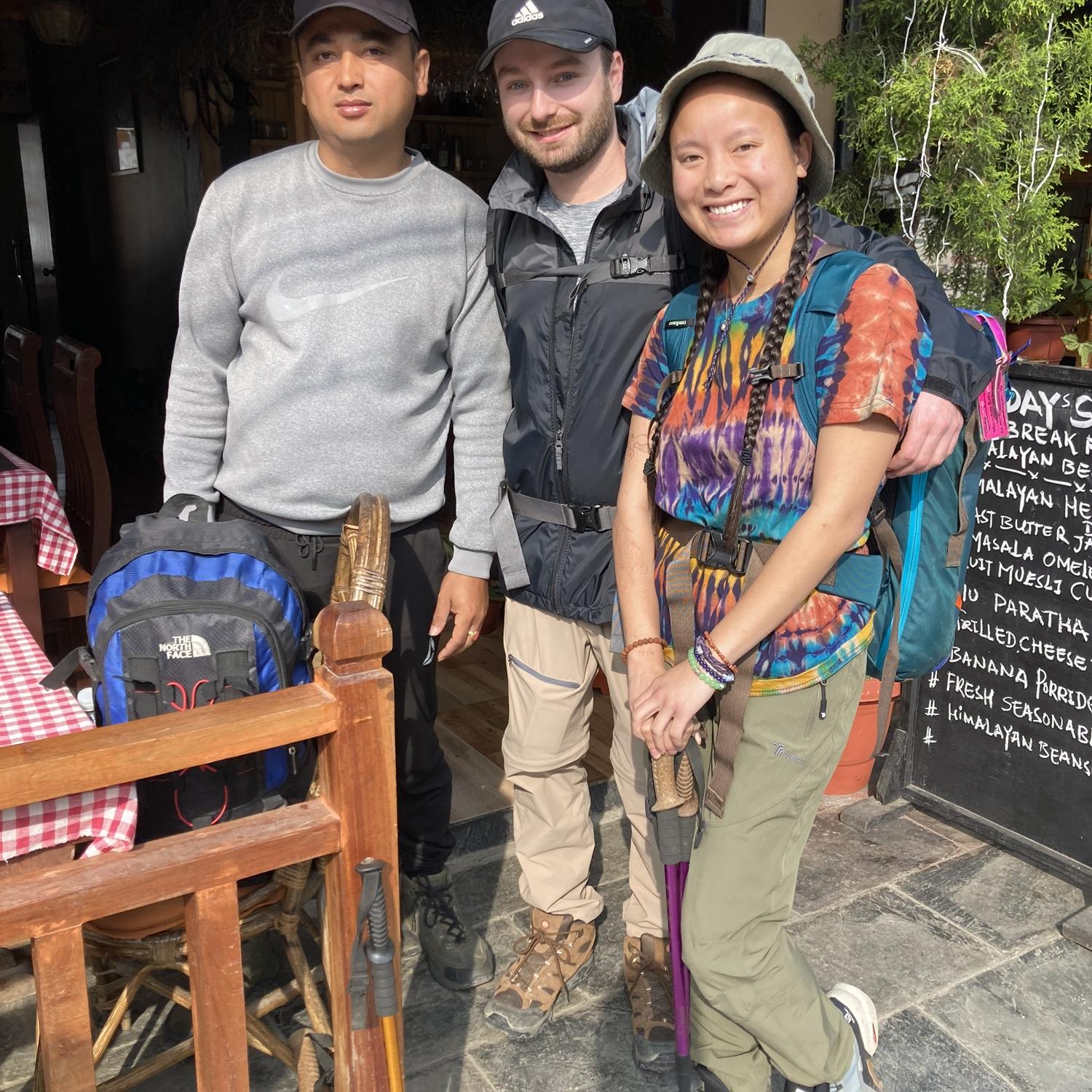 Right before our trek with the best guide in the world, Ram!