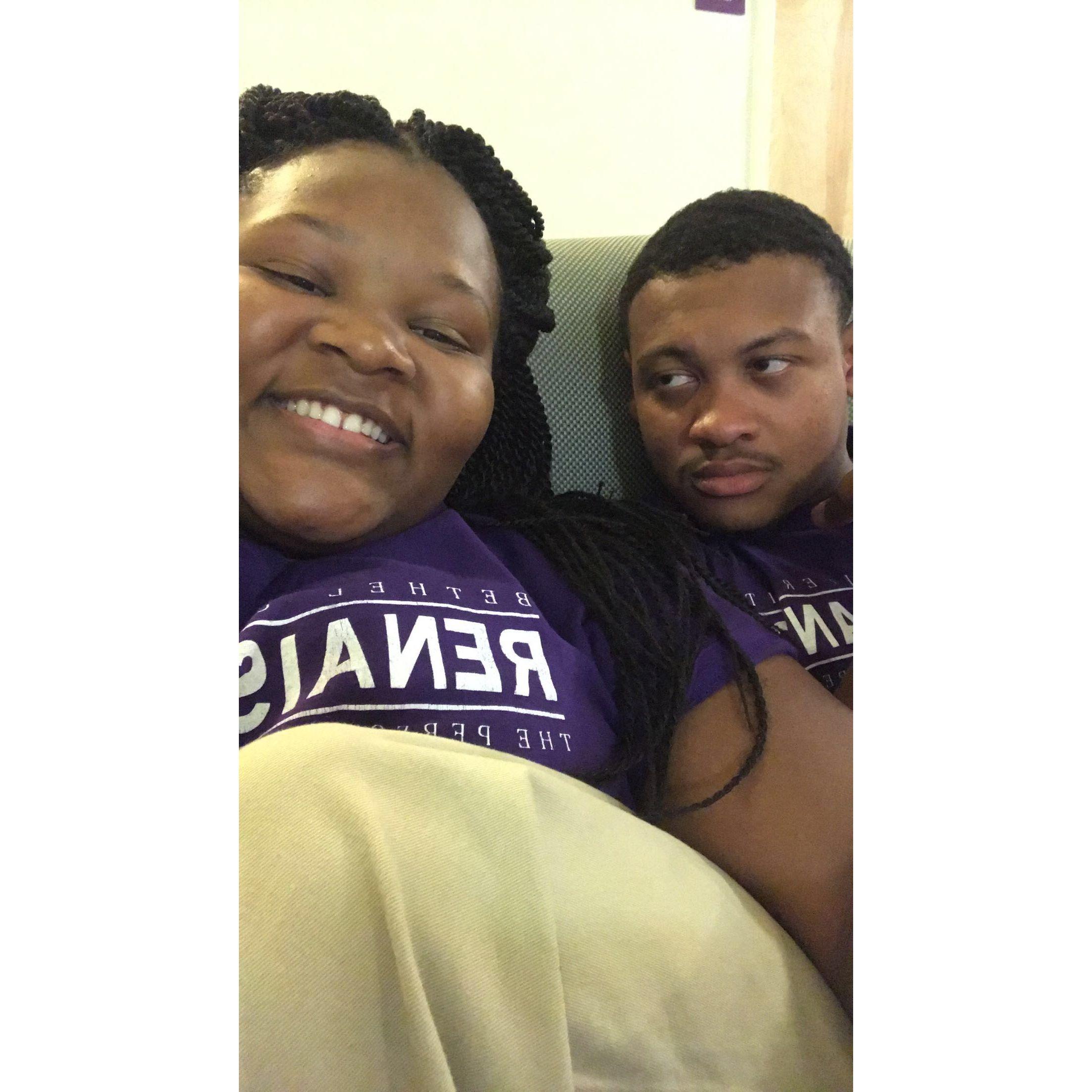 Goofing off during study time in college🤣