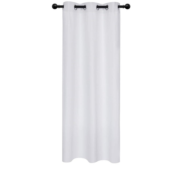 Deconovo Darken Thermal Insulated Blackout Drape Grommet Curtain for Living Room, 42x63 Inch, Pure White