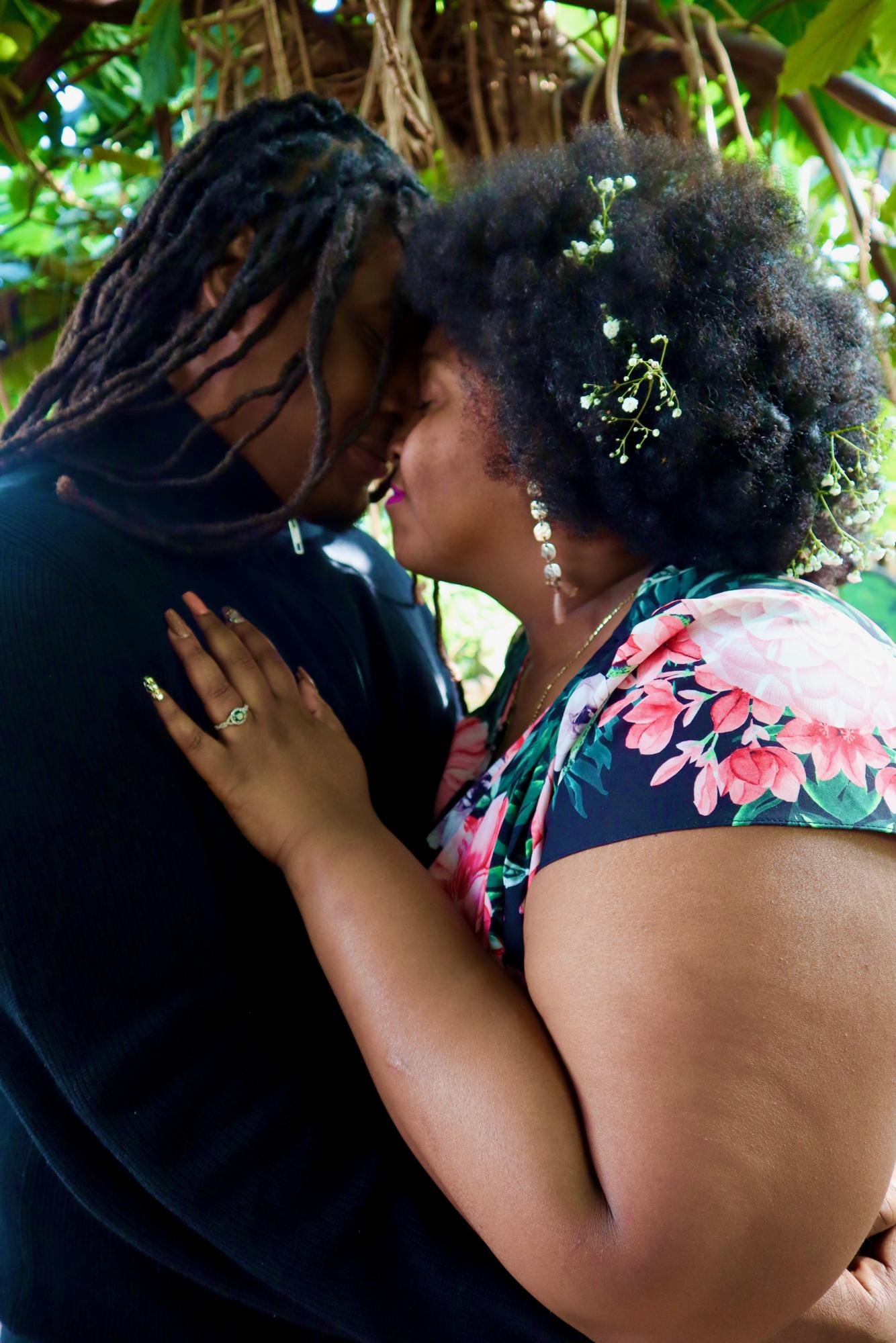 Engagement photoshoot at observatory