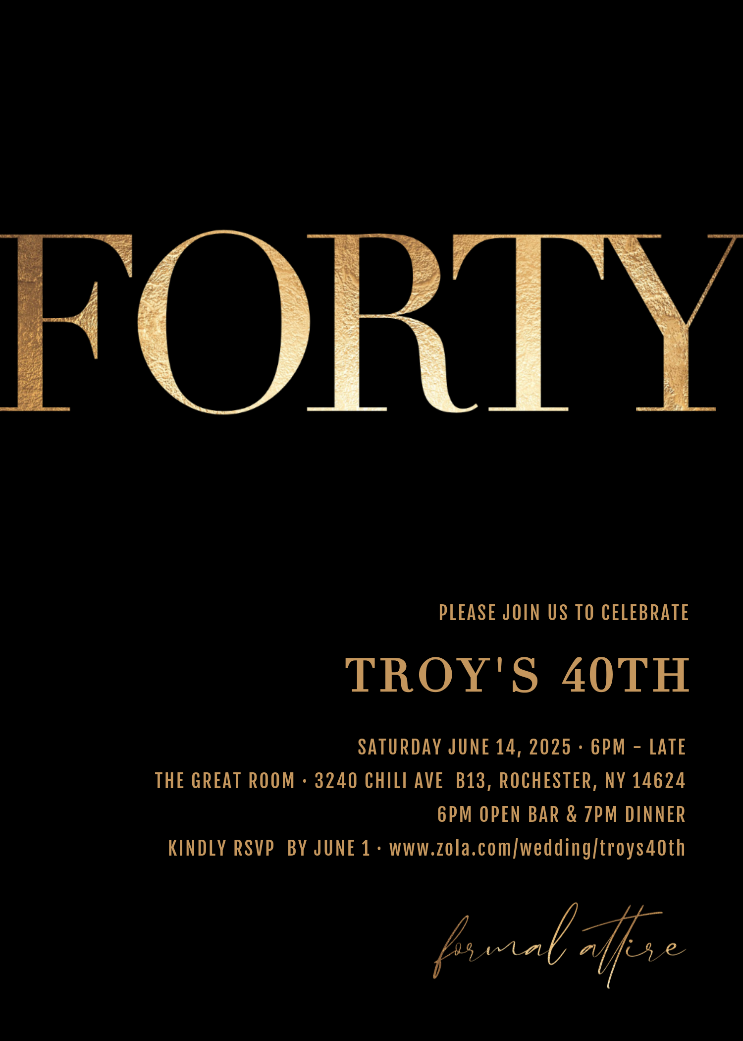 The Wedding Website of 40TH BIRTHDAY and Troy Martin's