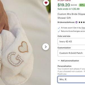 Personalized Bride Slippers For Wedding Day