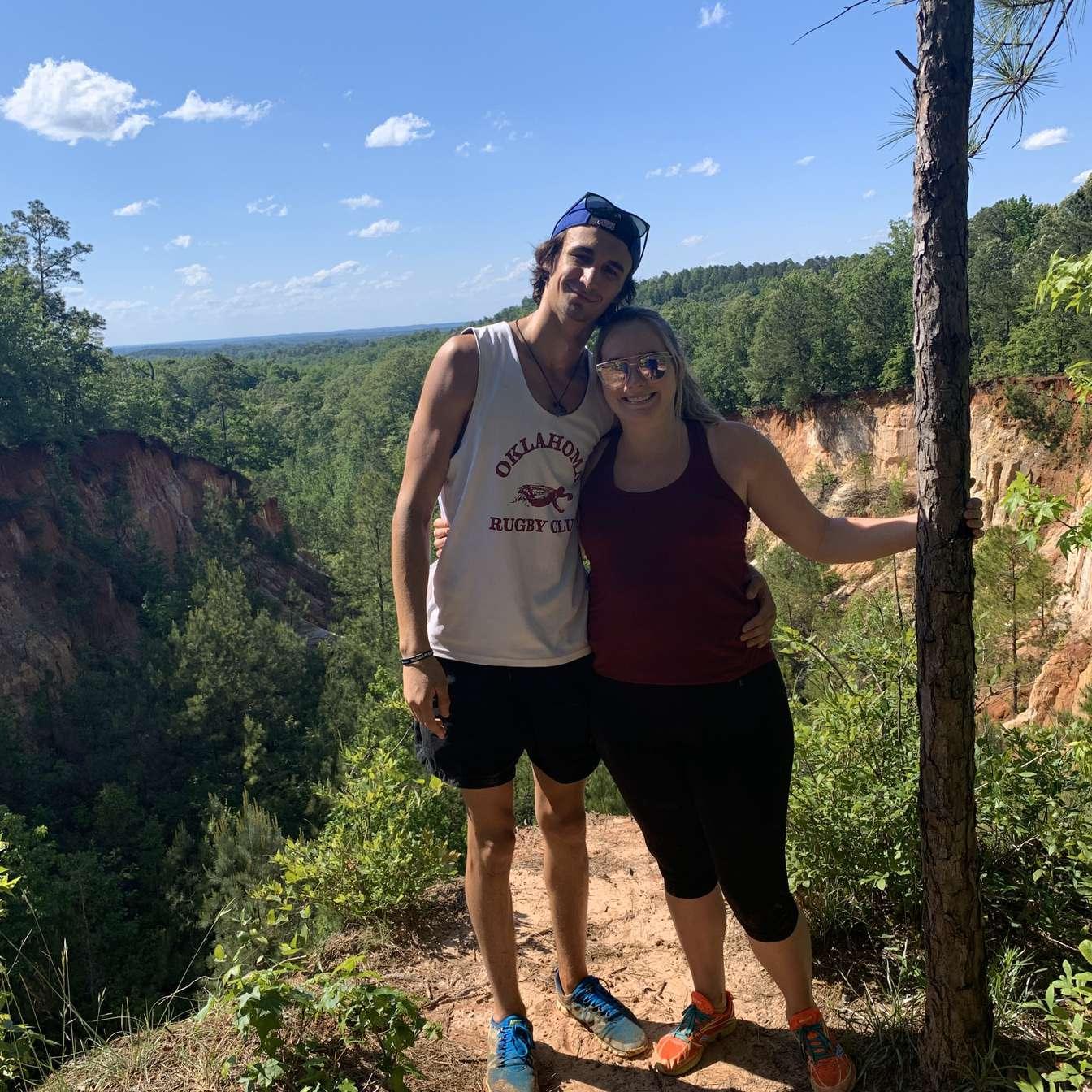 Cullen's first visit to FSU in April of 2020, took him to hike Providence Canyon in Georgia