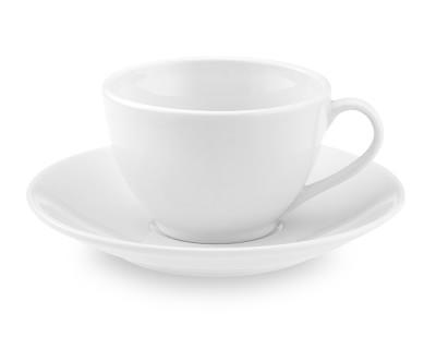 Apilco Tradition Porcelain Cups & Saucers (Set of 4)