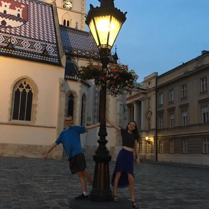 Nathan and Kate in Zagreb.