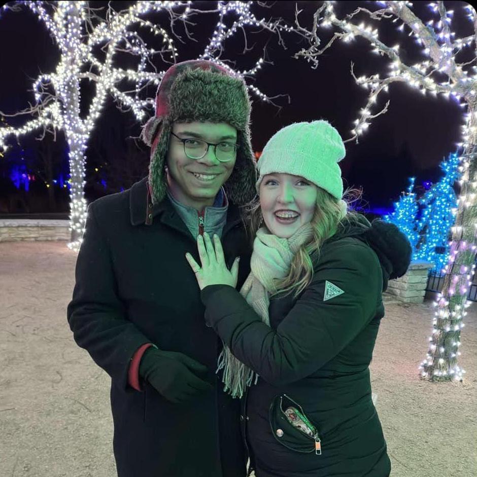 She Said YES!!! After a walk through the Morton Arboretum in DuPage County, Illinois on December 18th 2023 after looking at christmas lights