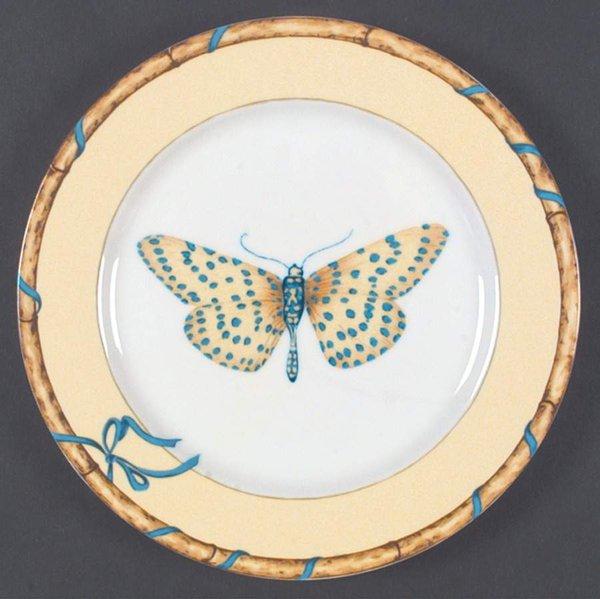 Salad/Dessert Plate Butterfly Bamboo by Lynn Chase