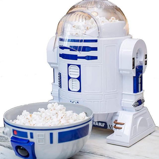Uncanny Brands Star Wars R2D2 Popcorn Maker- Fully Operational Droid Kitchen Appliance