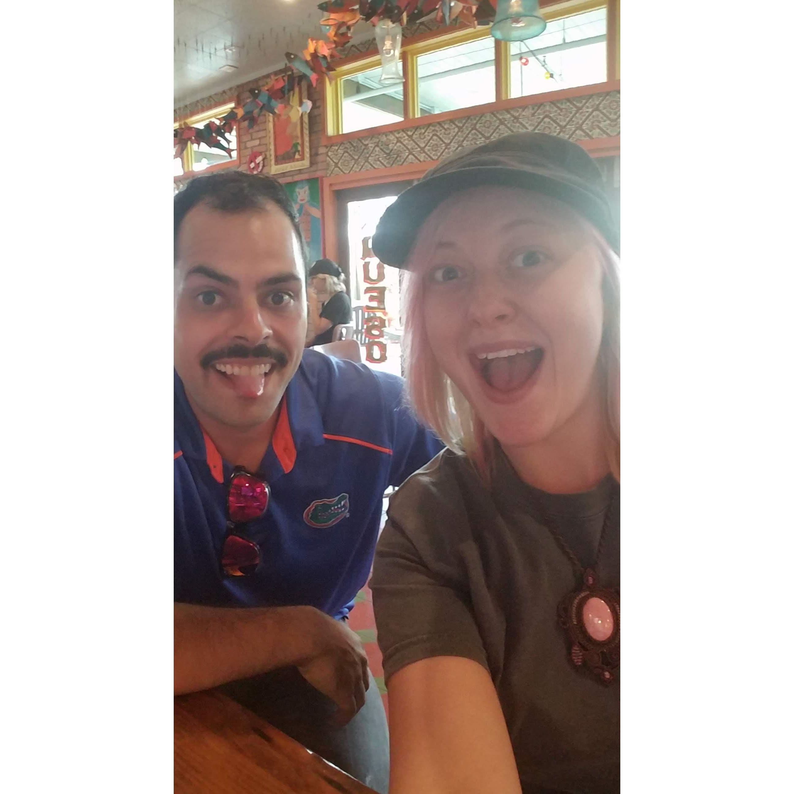 Our first selfie EVER - and first time hanging out!