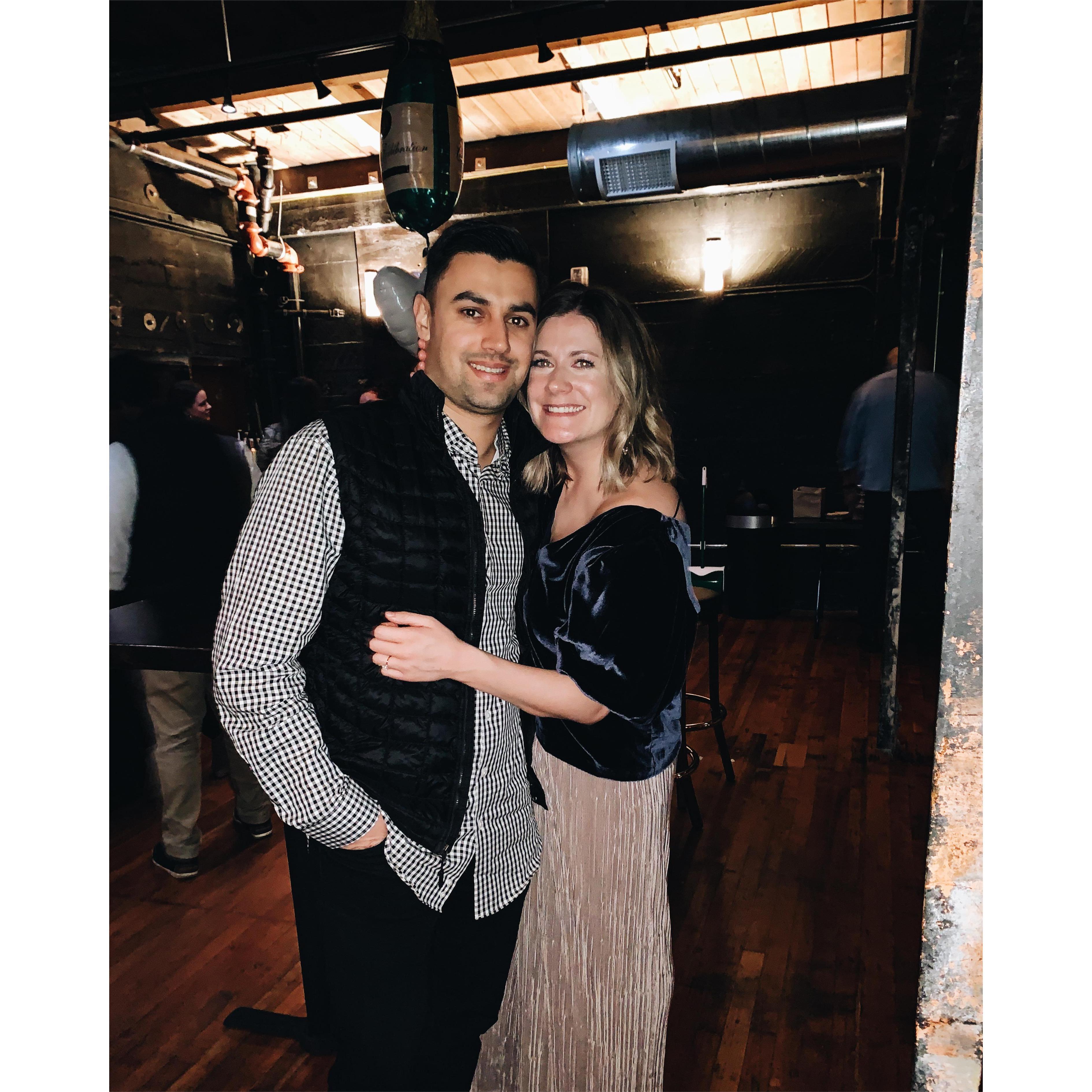 Celebrating our engagement with some of our closest friends and family in Oakland!