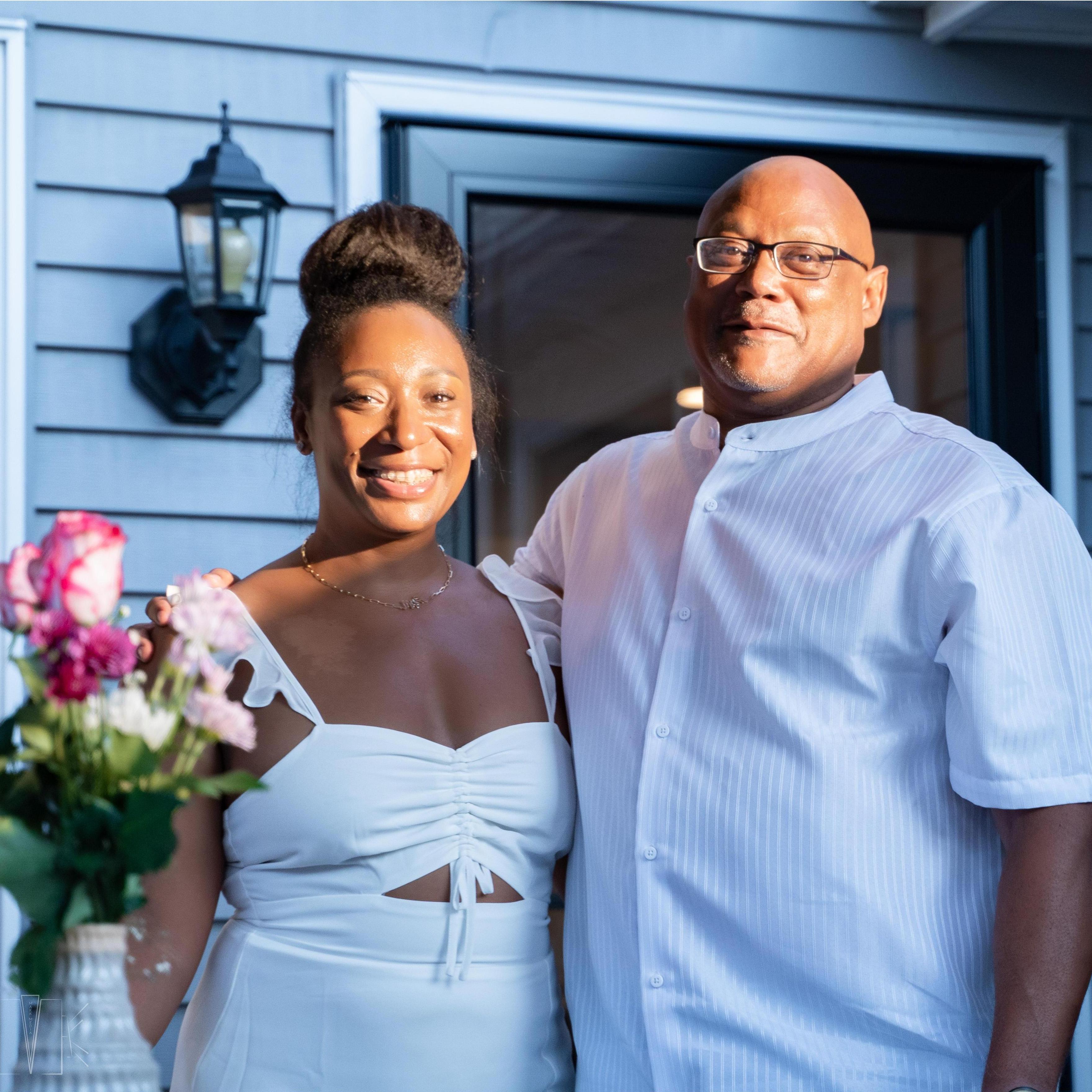 All smiles with dad!