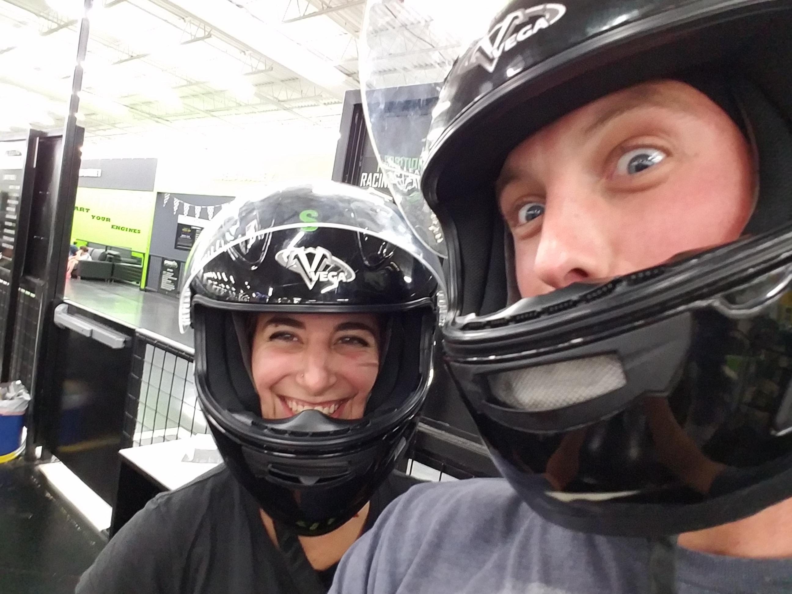 Their actual first date... like, Andrew actually asked her out and she actually said yes. Then they went to a Russian place for dinner and raced Go Karts... Both won 1 race... so....