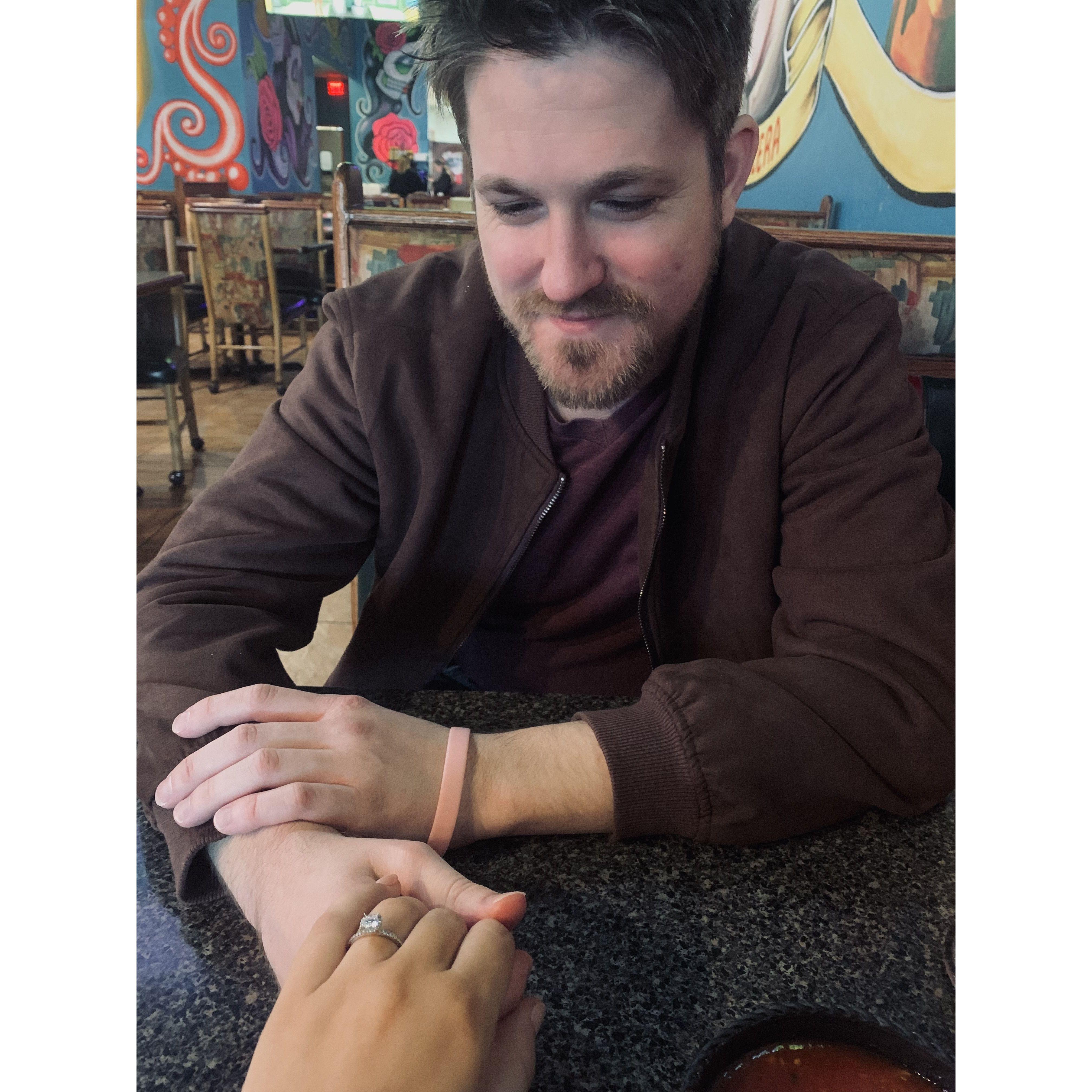 First lunch after our engagement
