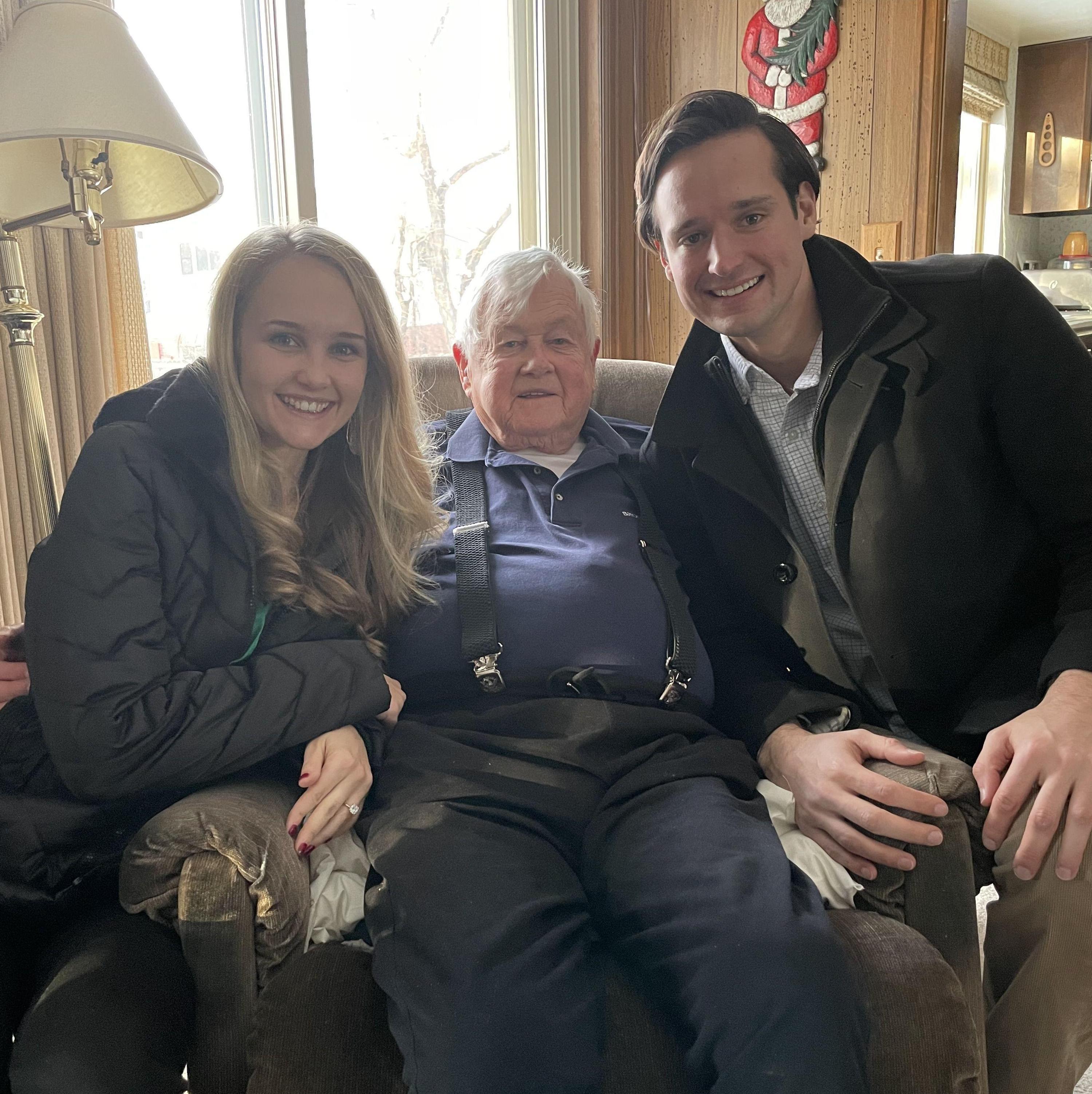 Jonathan meeting Grandpa George for the first time (Dec 2021)