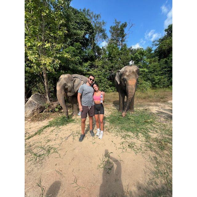 We traveled 22 hours in a plane to Thailand together <3