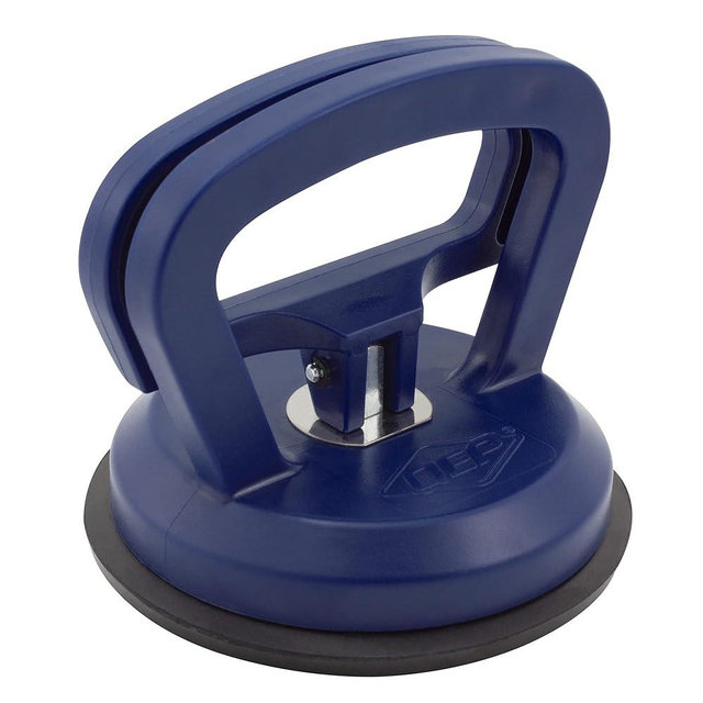 QEP 75000 Suction Cup for Non-porous Large Tile, 4-5/8" - Blue 12 lb. lift capacity