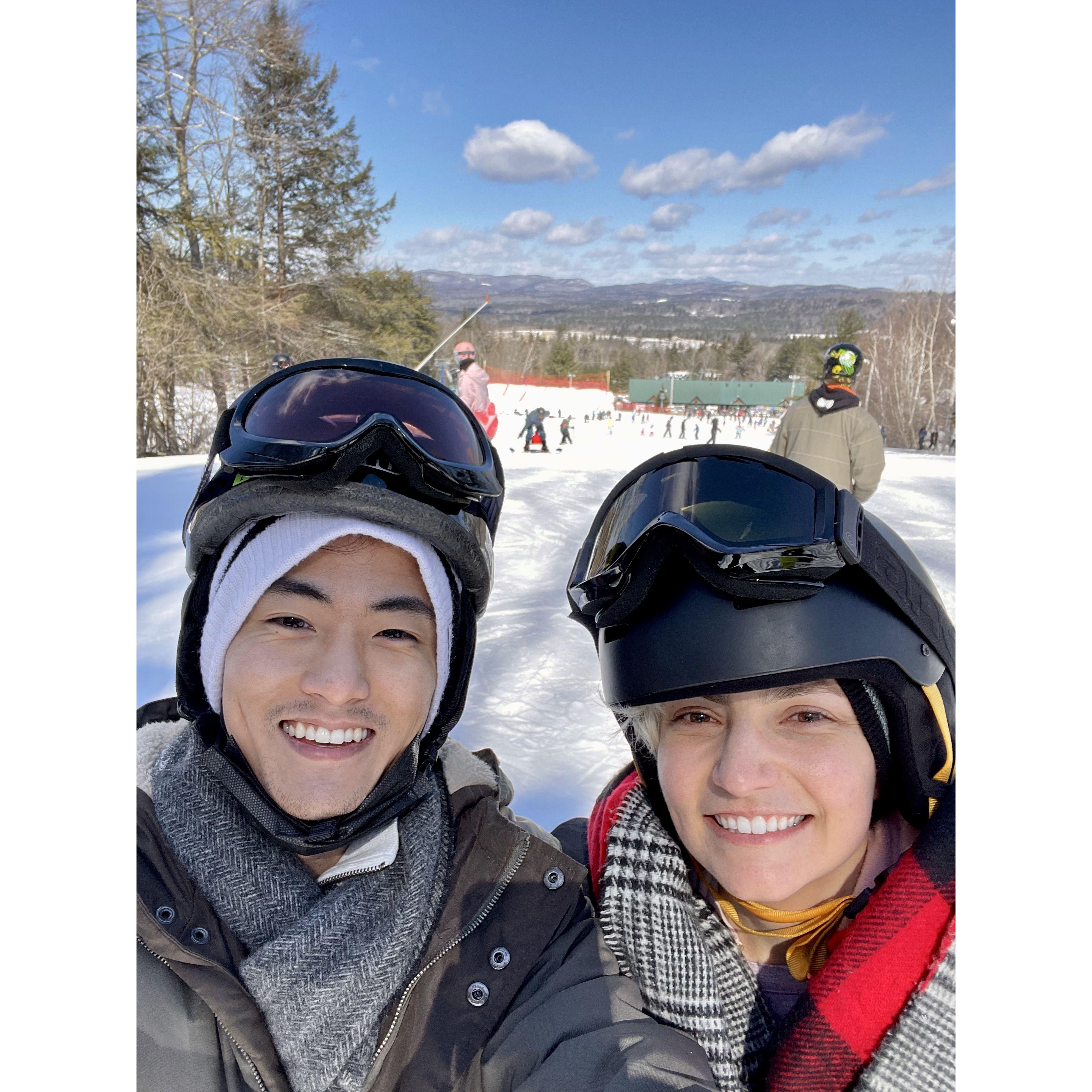 Pawinn took Michelle skiing for the first time at Pat’s Peak in New Hampshire