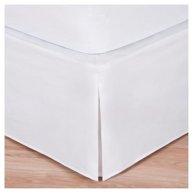 Magic Skirt Wrap-around Tailored Bed Skirt - White (Queen)