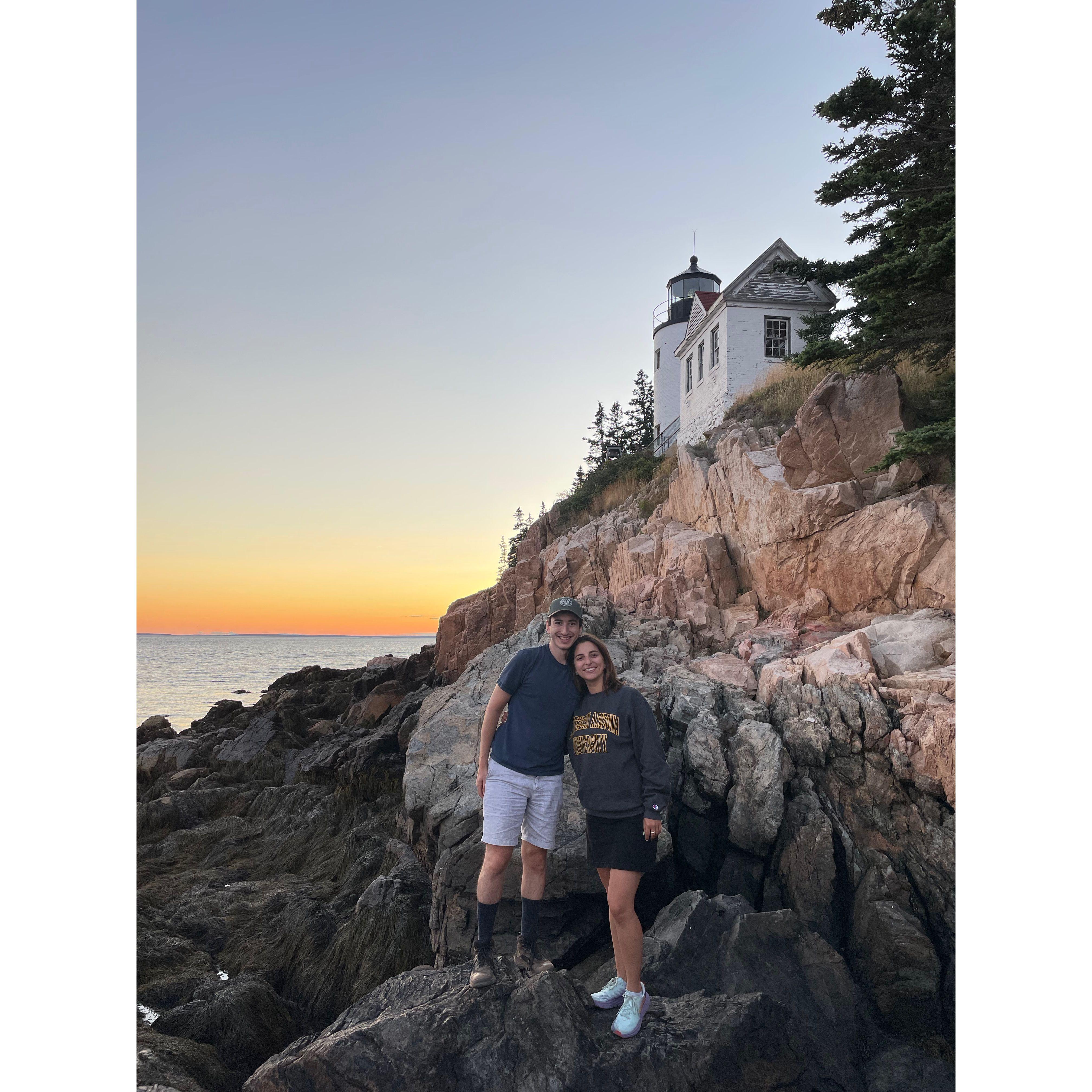 The lighthouse in Acadia.