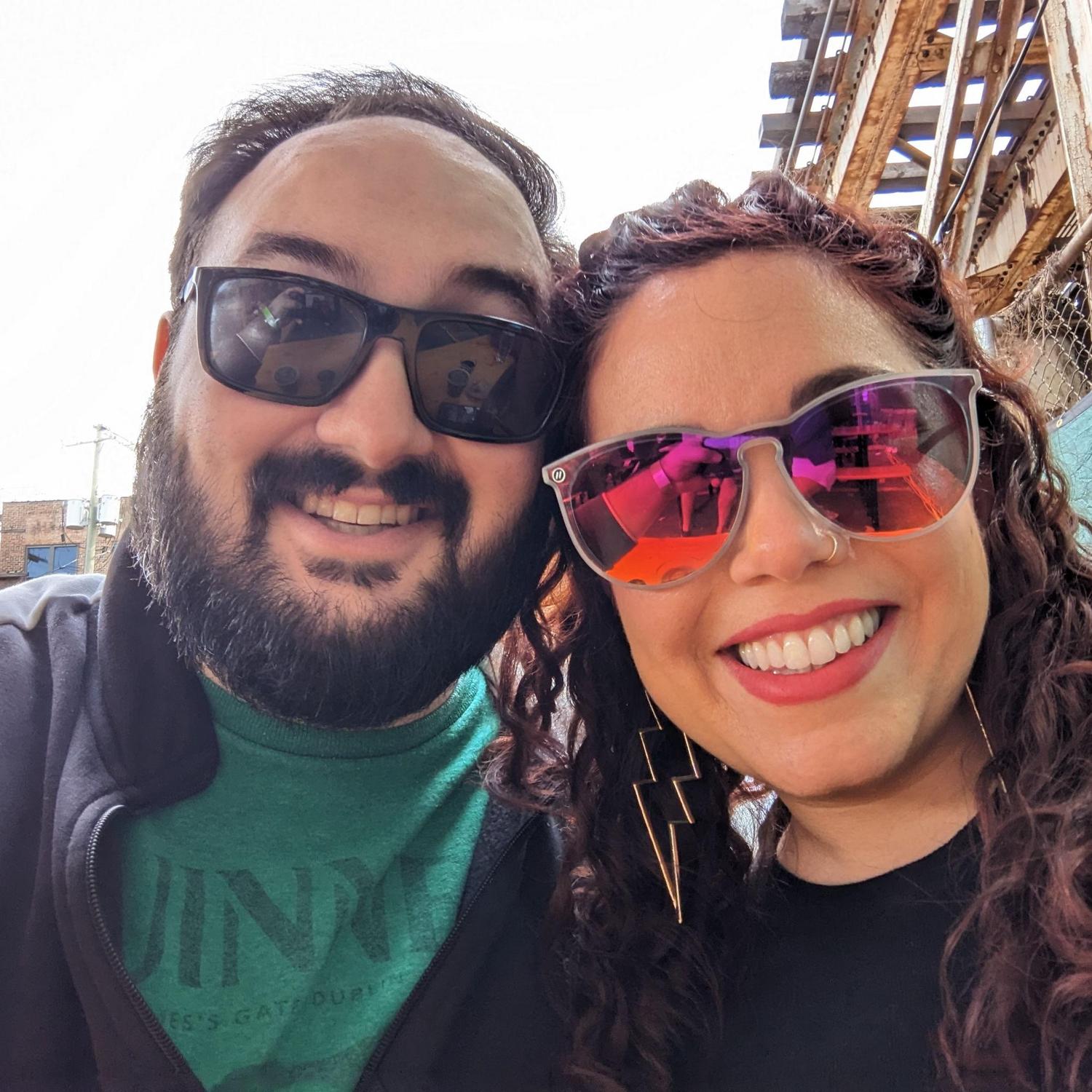 Our first photo, at Mayfestiversary in Chicago