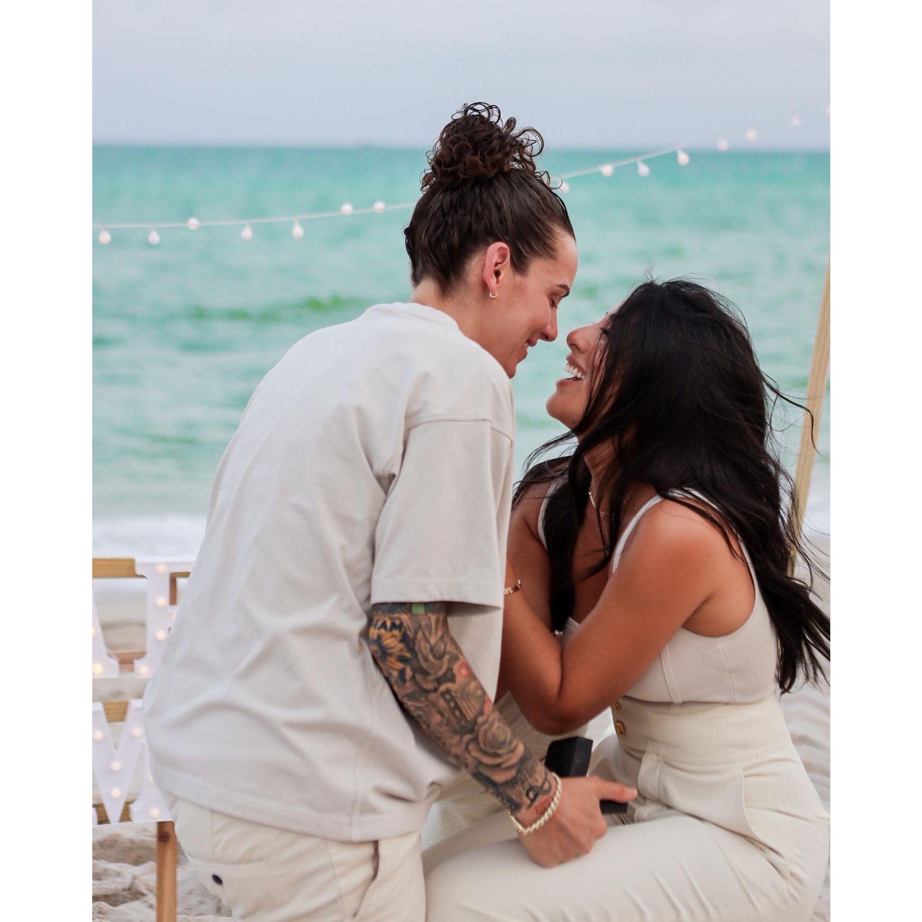 Tears immediately started flowing, we both fell to our knees, and Karla said yes!