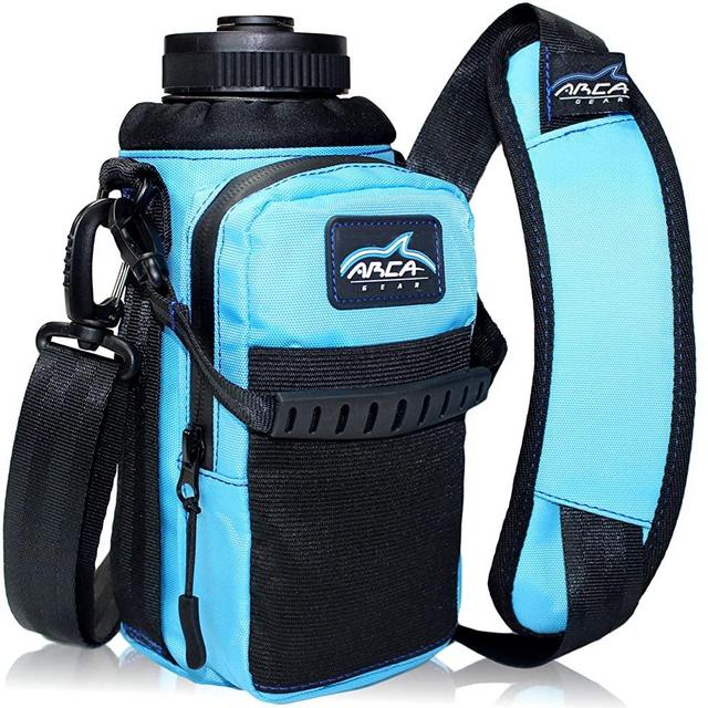 Arca Gear 32 oz Hydro Carrier - Insulated Water Bottle Sling w/Carry Handle, Shoulder Strap, Wallet and Two Pouches - The Perfect Flask Accessory