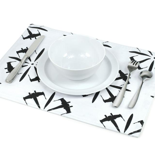 Seven20 SW11166 Star Wars Fighter Placemat, Medium, White