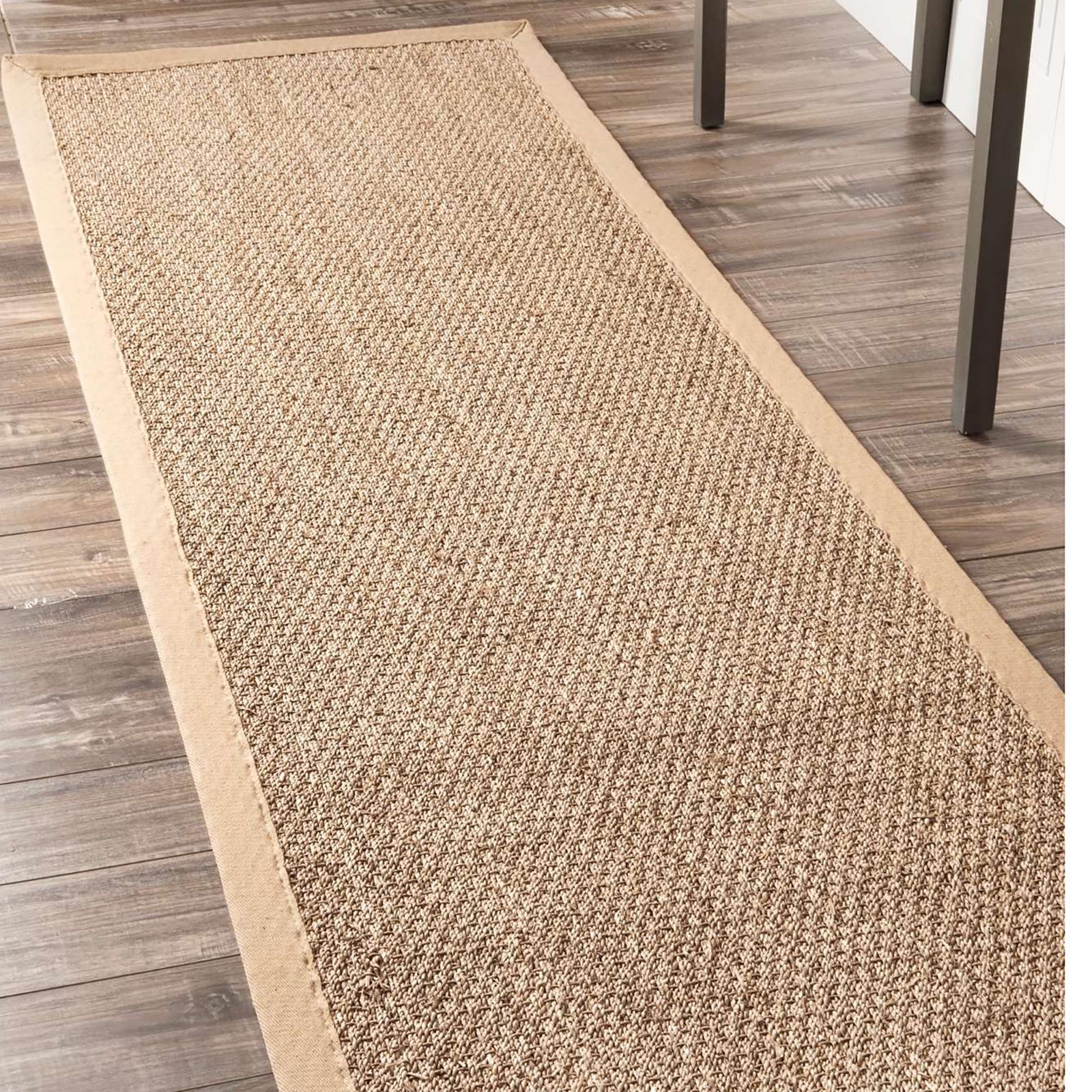 nuLOOM Rugs, Elijah Seagrass With Border Runner Zola