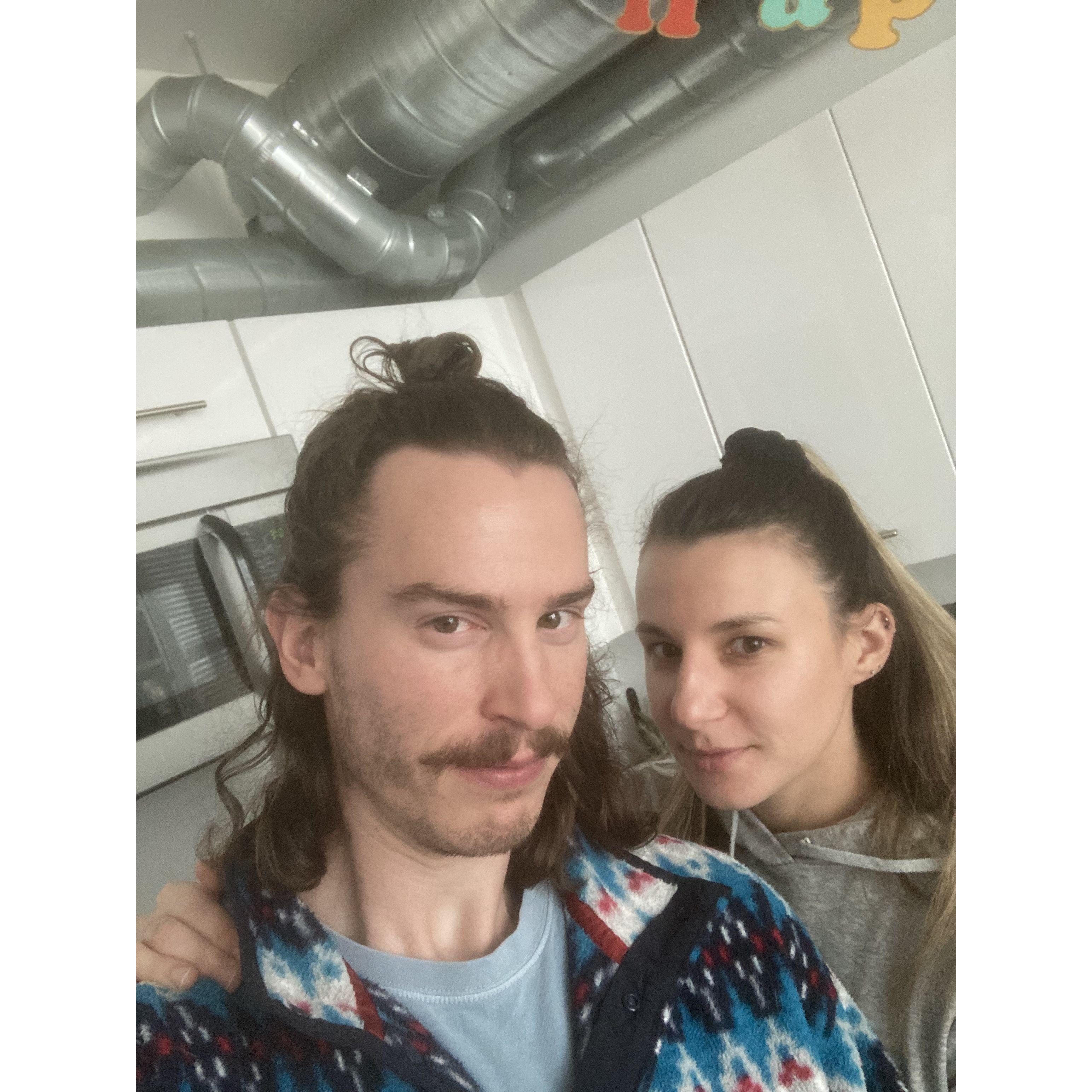 Matching hair styles :)
