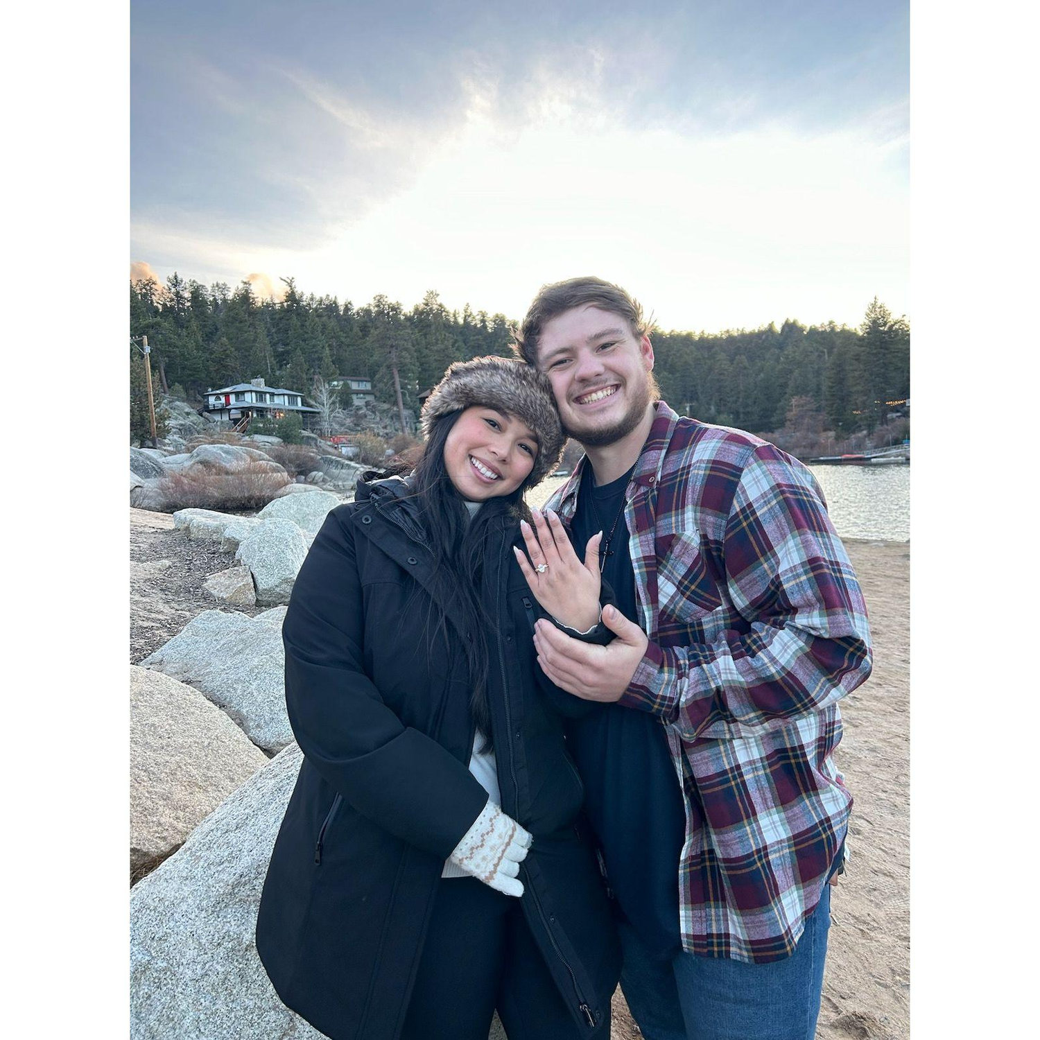 In Big Bear, when he asked if I'd be his wife!