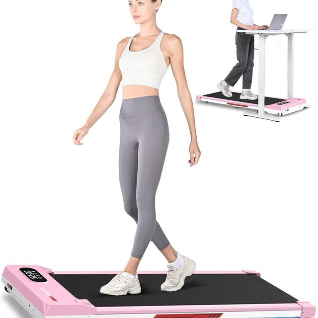 Gywowken Walking Pad Treadmill, Under Desk Treadmill for Home & Office, Wide Running Belt, Remote Control, Installation Free, Easy to Move, 300 LB Capacity