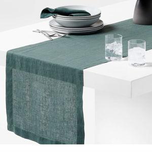 Marin 120" Pine Green EUROPEAN FLAX -Certified Linen Table Runner