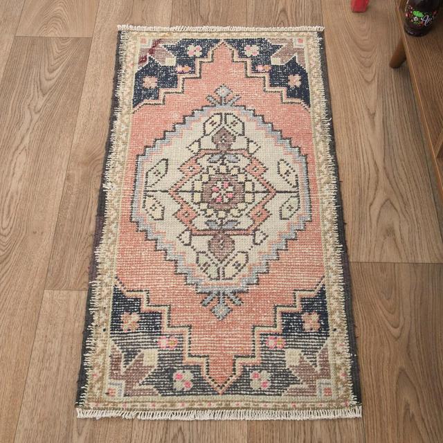 2x3,Mini Vintage Rug,Mini Oushak Rug,Vintage Bathroom Rug,Rug,Vintage Bath Rug,2x3 Doorway Rug,Beautiful Small Rug,2x3 Rug,Bath Rug,O-782