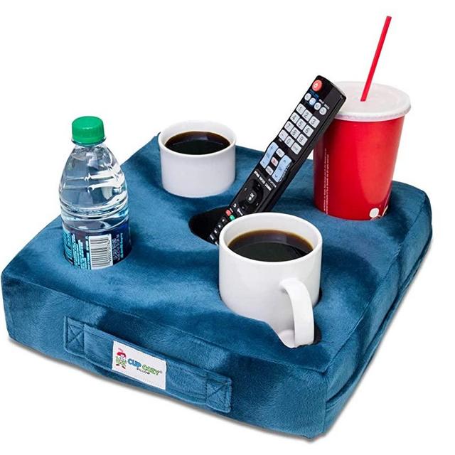 Cup Cozy Deluxe Pillow (Teal) *As Seen on TV* -The World's Best Cup Holder! Keep Your Drinks Close and Prevent Spills. Use it Anywhere-Couch, Floor, Bed, Man cave, car, RV, Park, Beach and More!