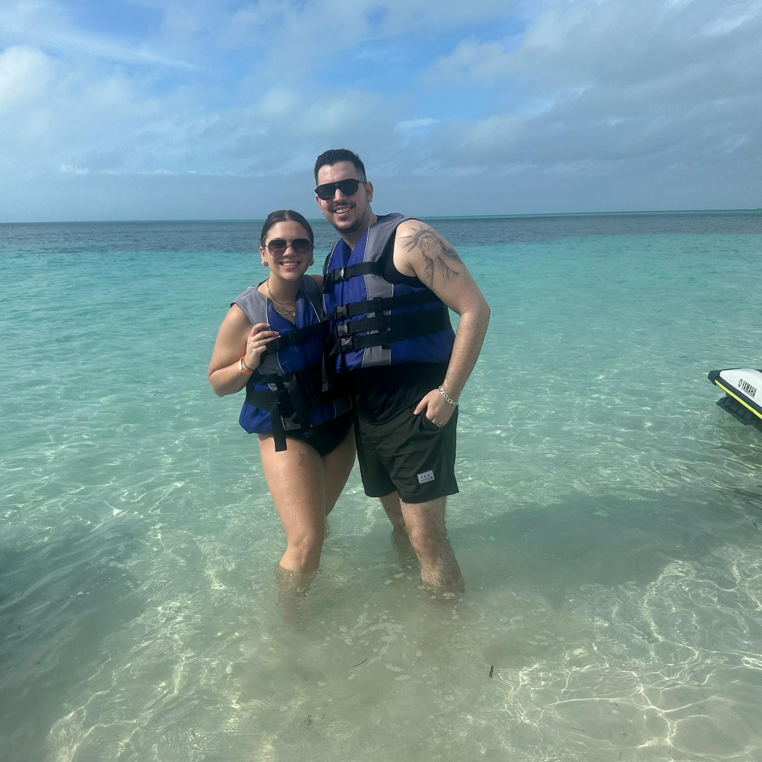 Jet skiing in the Bahamas