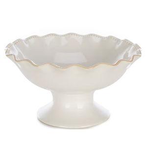 Gracie Collection Footed Decorative Bowl - Cream