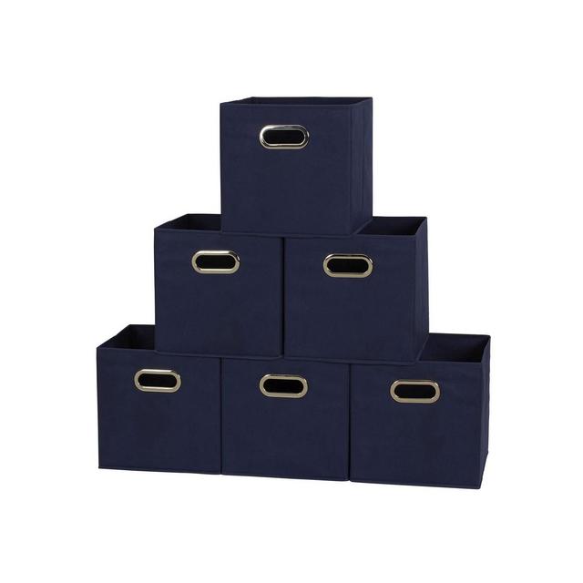 Household Essential Fabric Storage Bins 6 Piece Set