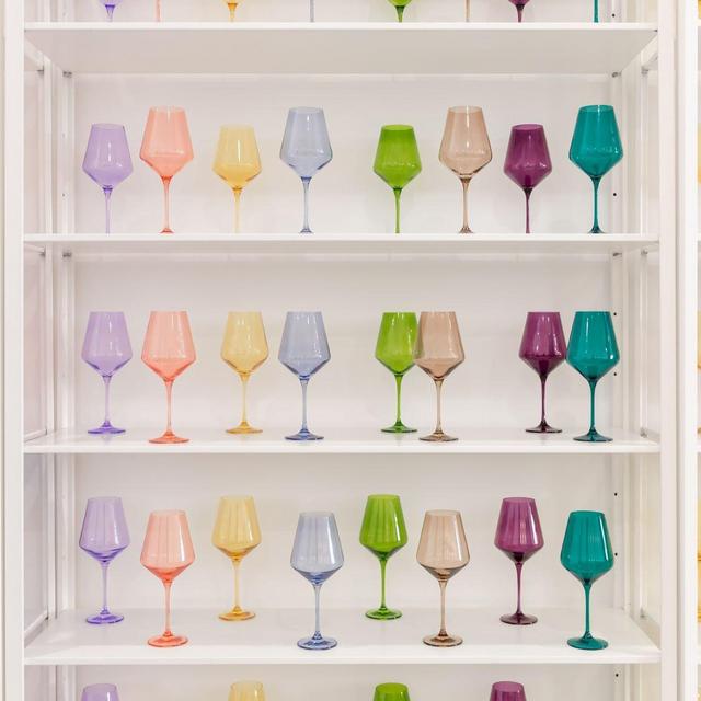 Estelle Colored Wine Stemware - Set of 6 {Custom Set}