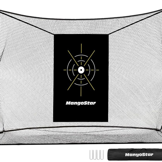 Mangostar Golf Net, 10x7ft Heavy Duty Golf Practice Net for Backyard Driving Real Golf Balls with Target Cloth and Carry Bag, Indoor Outdoor Golf Hitting Training Set Ideal Gift for Golfers