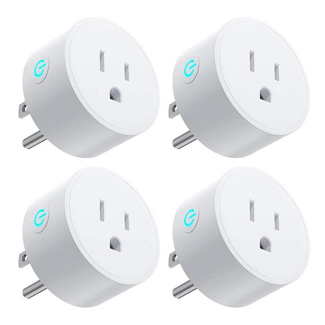 Smart Plug Support Smart Life, Siri, SmartThings, Alexa Google Assistant for Voice Control, Remote Control, Timer, Mini Smart Outlet WiFi Socket, No Hub Required, White FCC ETL Certified